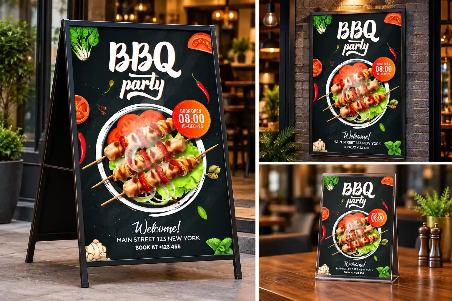 BBQ Party Signage and Print Materials