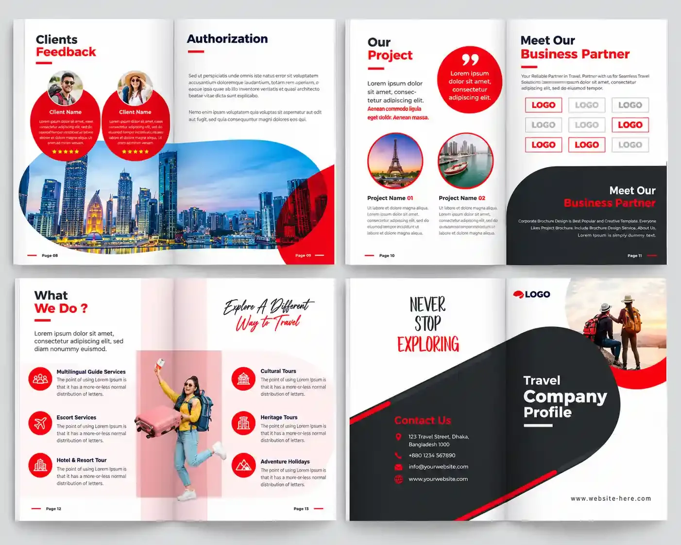 Travel Company Profile Design