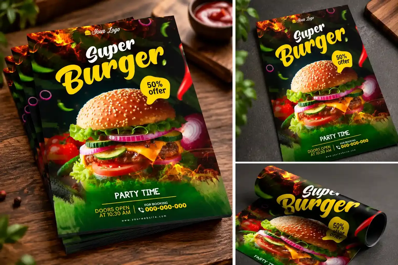 Super Burger Signage Design